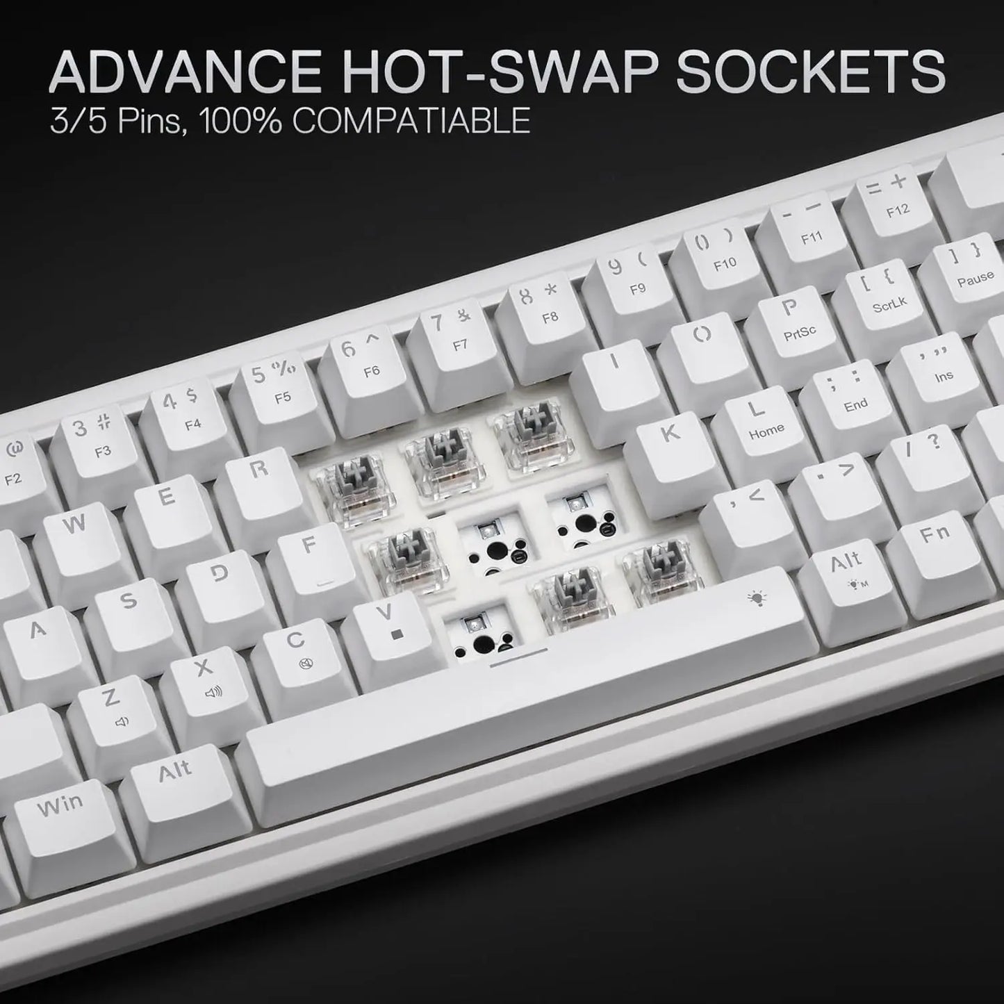 Mechanical 3-Layer Noise Dampening Gaming Keyboard