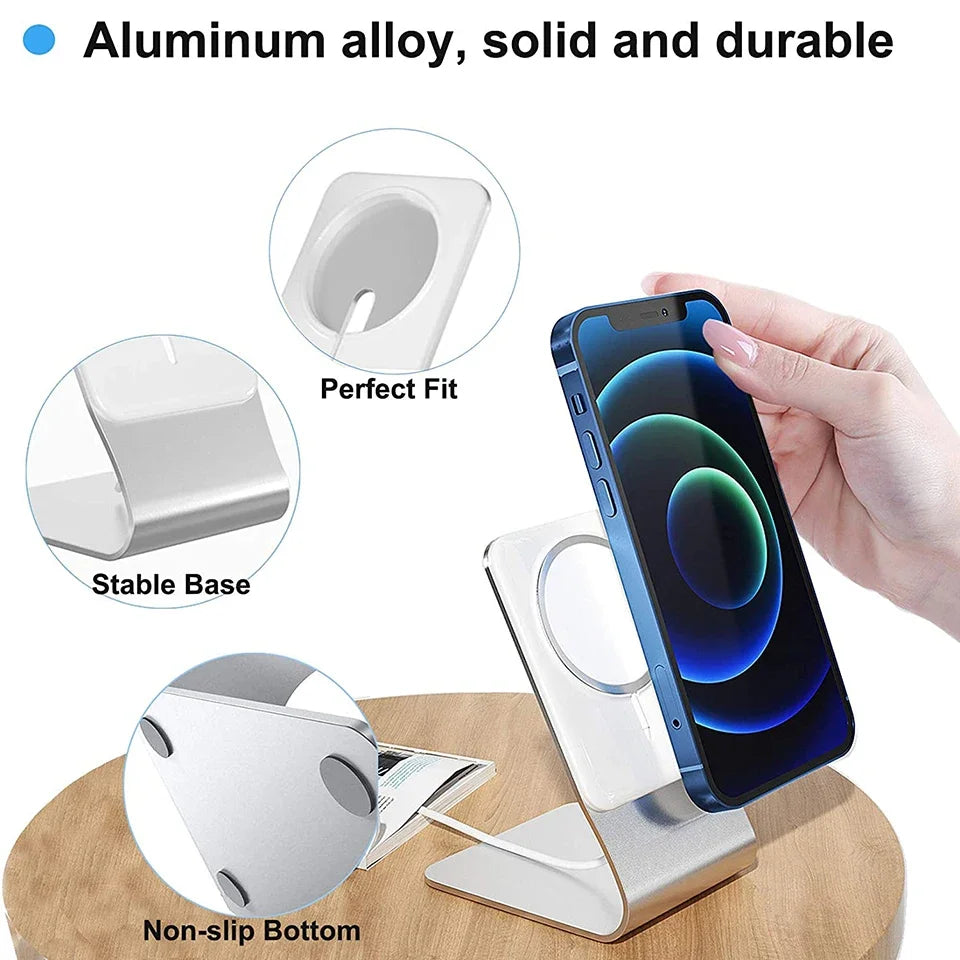 Aluminium Magnetic Desk Phone Charger Stand