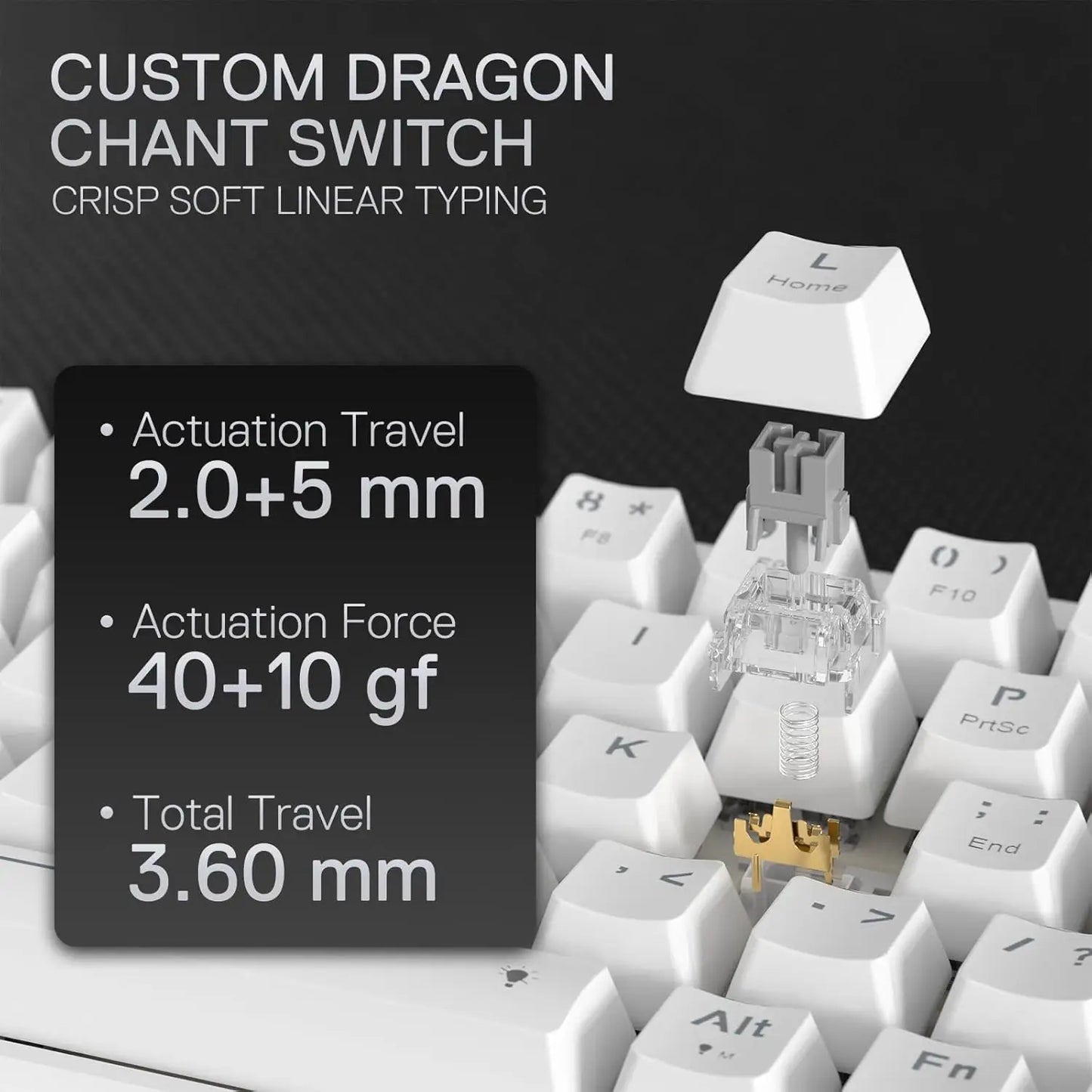 Mechanical 3-Layer Noise Dampening Gaming Keyboard