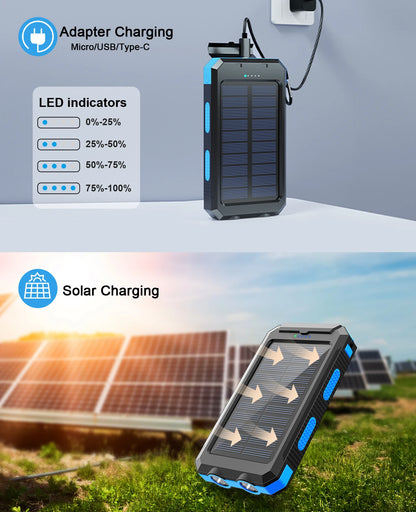 Waterproof Outdoor Solar Power Bank